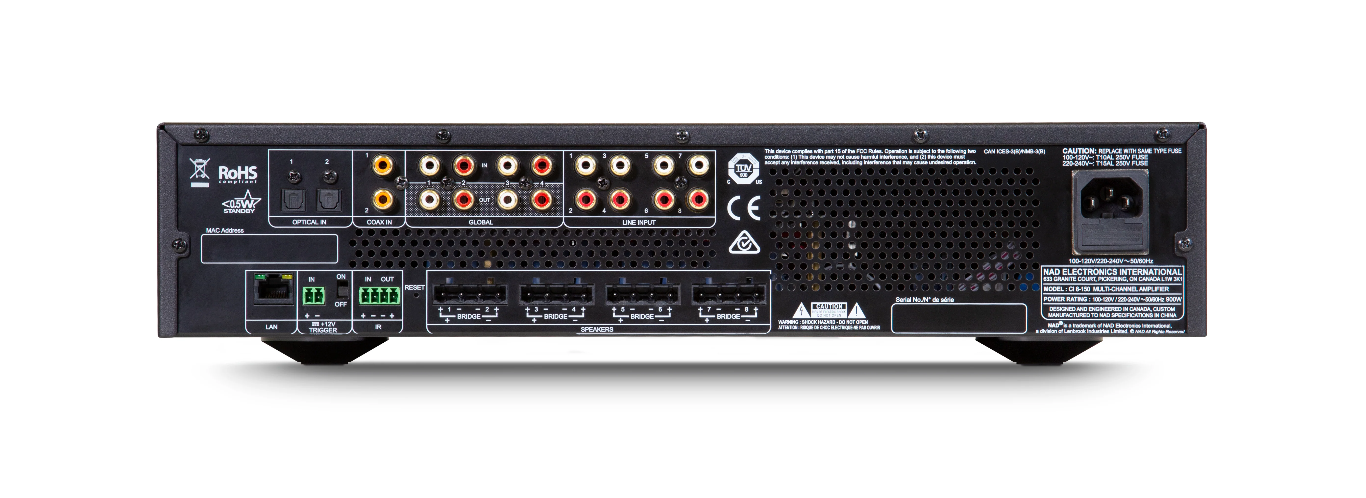 NAD CI 8-150 DSP - 8 Channel - 150W/Ch - Image 2